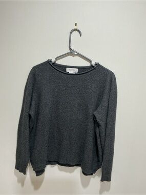 Bianca & Blu Charcoal merino wool cashmere blend Crewneck Sweater - Women's